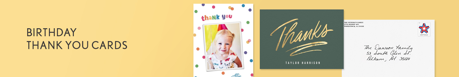 Birthday Thank You Cards